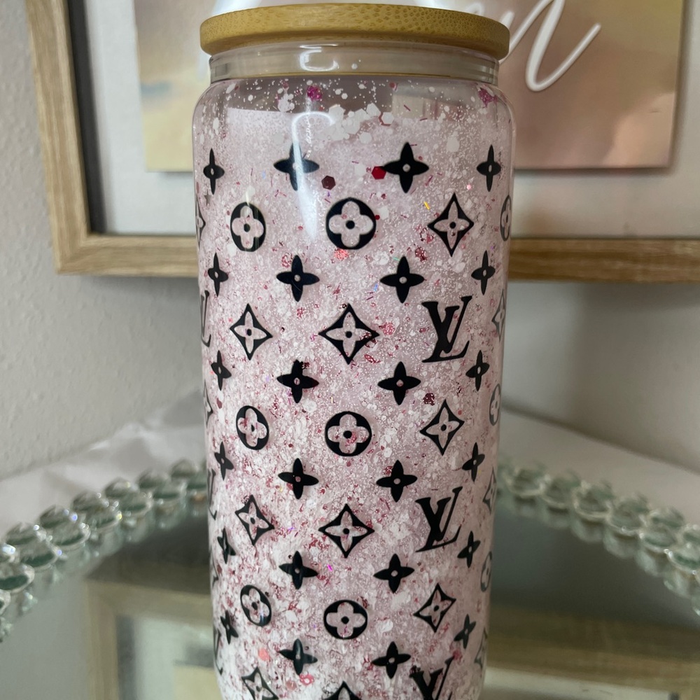 Pink and Black Patterned Jar